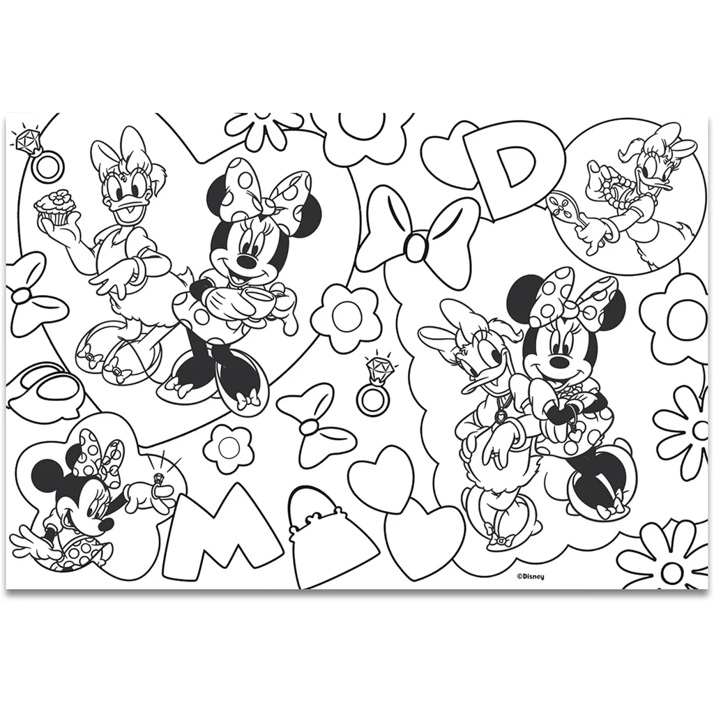 Minnie egér 2 az 1-ben 60db-os puzzle és színező 50x35cm - Lisciani kép 3