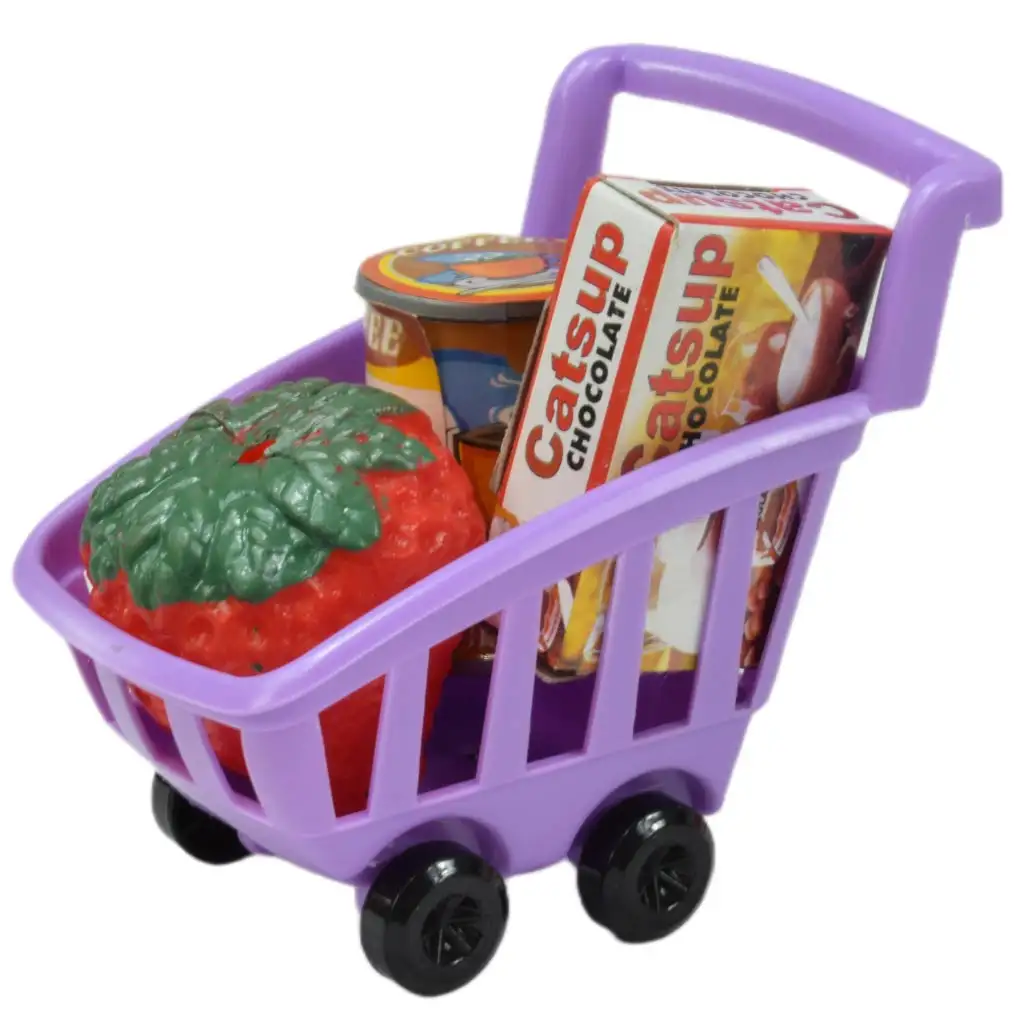 Happy Shopping: Fehér-rózsaszín pénztárgép hanggal és kiegészítőkkel 20x12cm kép 9