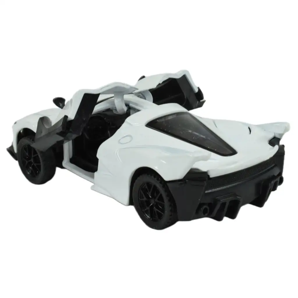 Die-Cast: Fém luxus sportautó nyitható ajtóval, többféle változatban 12cm 1db kép 17