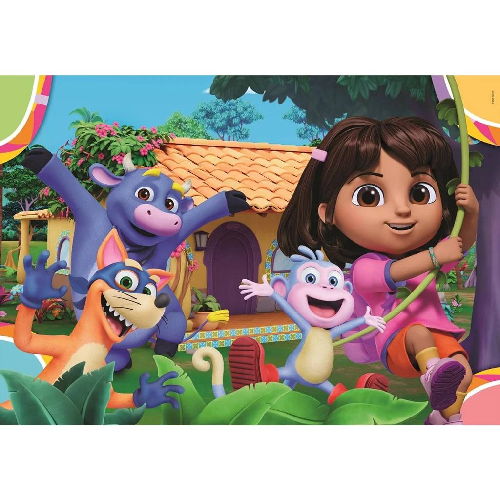 Dóra a felfedező 2x20db-os Supercolor puzzle - Clementoni kép 3