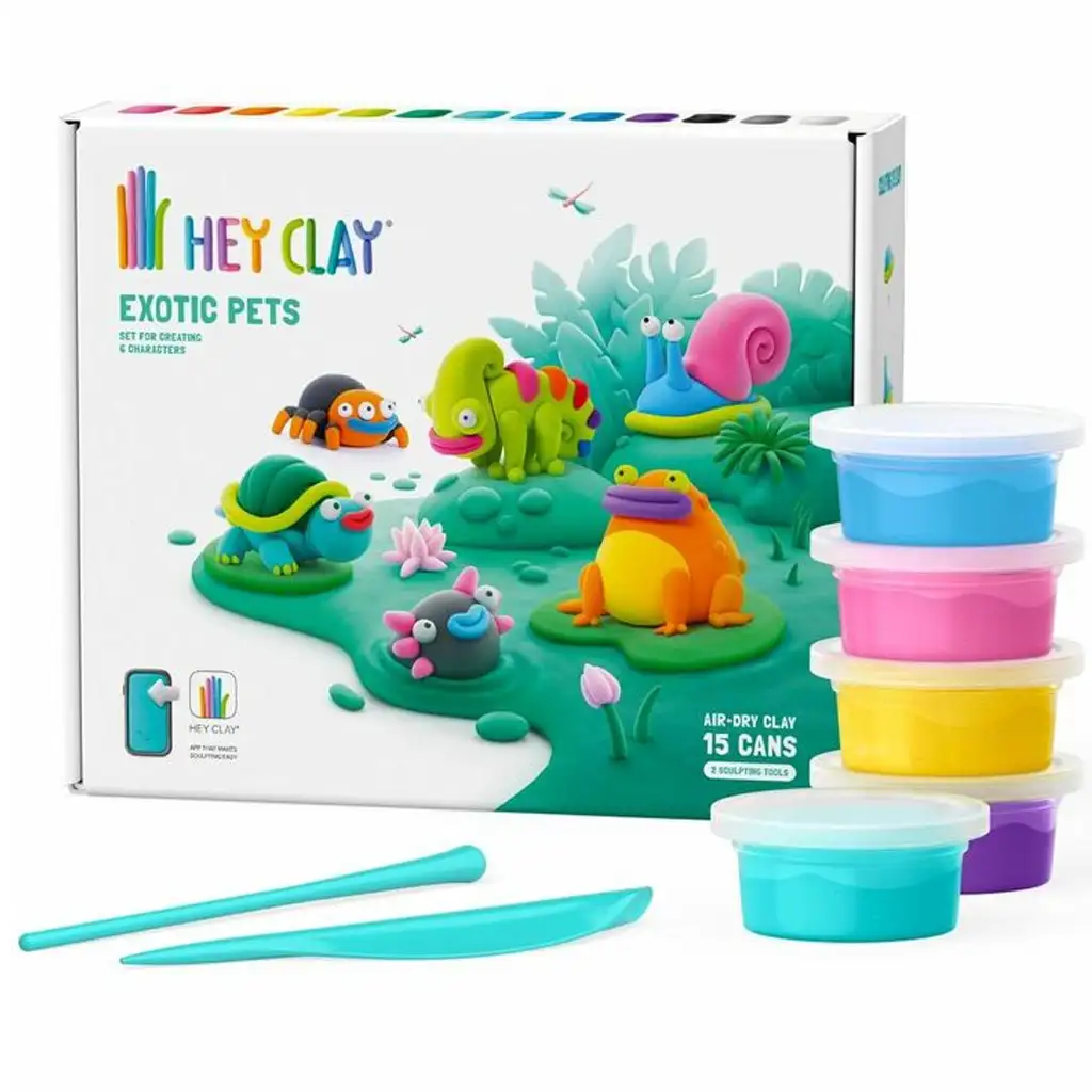 Hey Clay: Egzotikus állatok nagy gyurmaszett telefonos applikációval kép 2