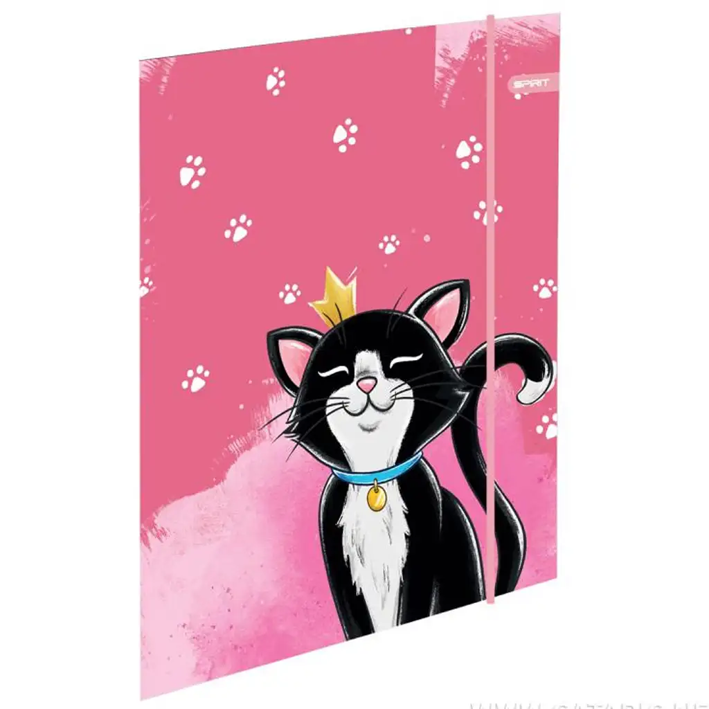 Spirit: Cat Queen fekete cicás iskolatáska, hátizsák 5db-os szett 38x17x28cm kép 3