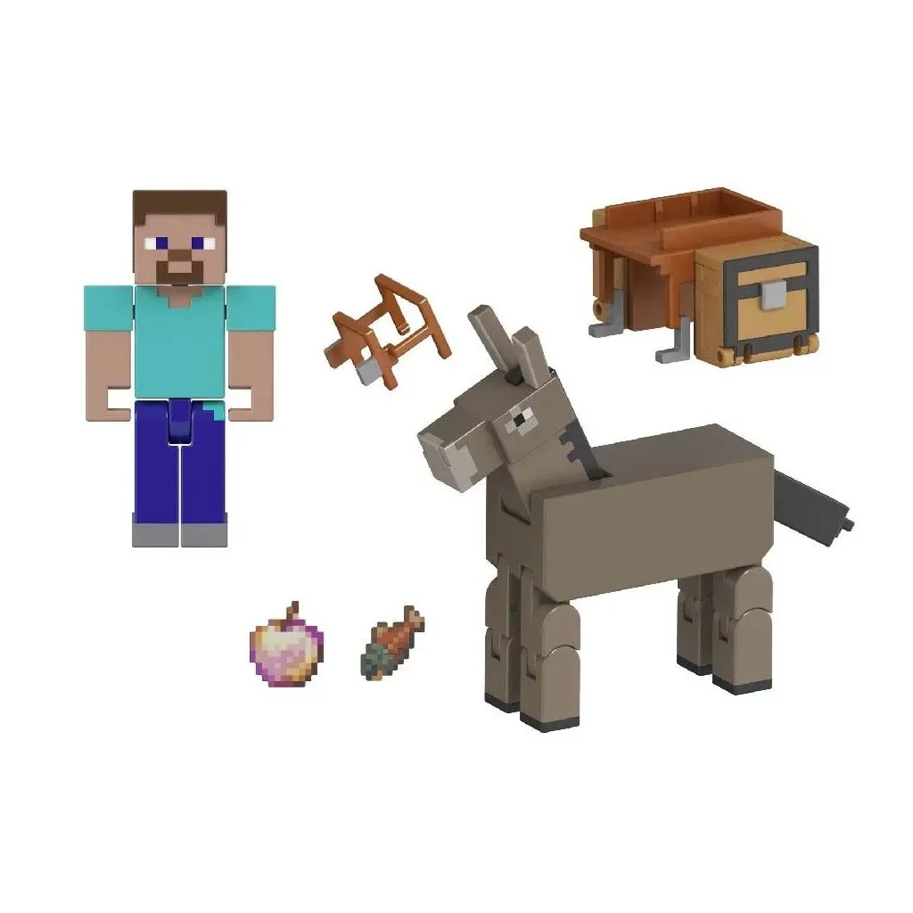 Minecraft: Steve és Szamár figura szett - Mattel kép 2