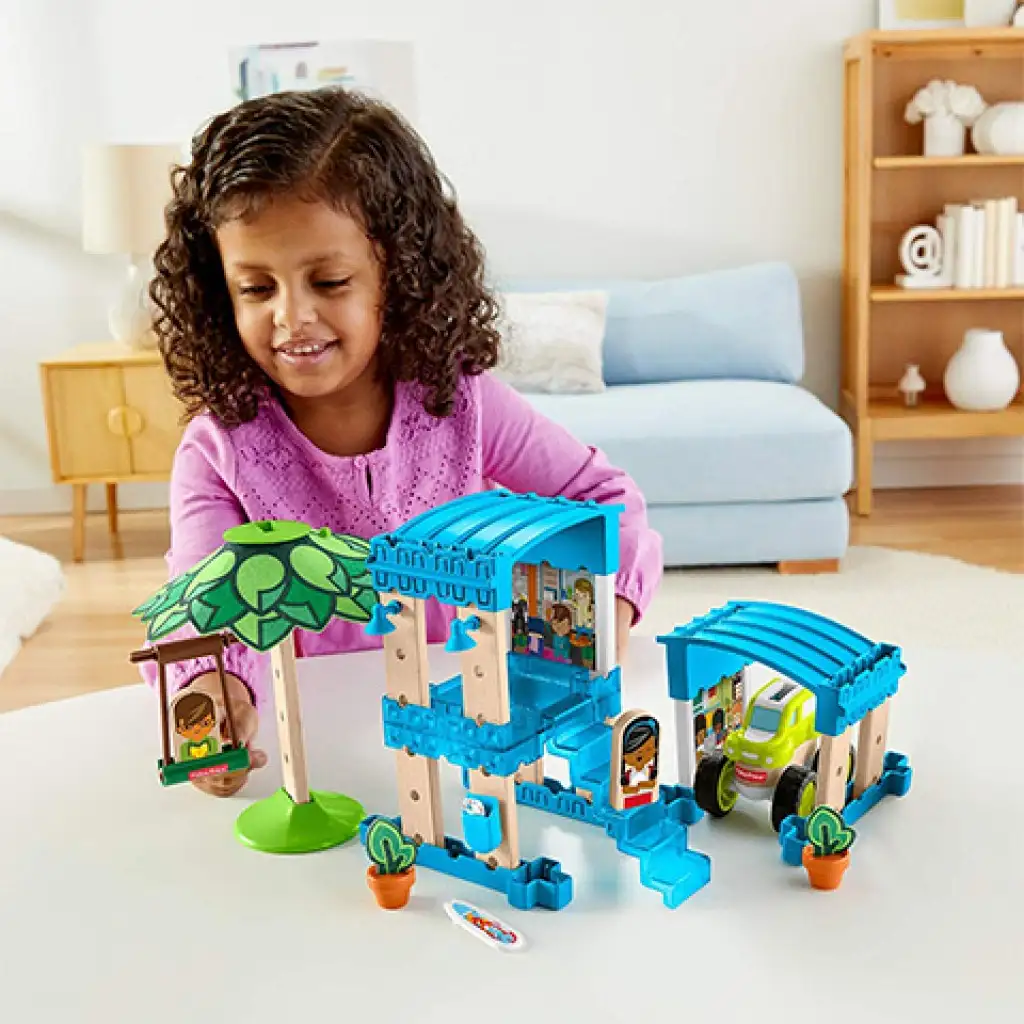 Fisher-Price: Wonder Makers tengerparti bungaló építő készlet 35db-os - Mattel kép 4