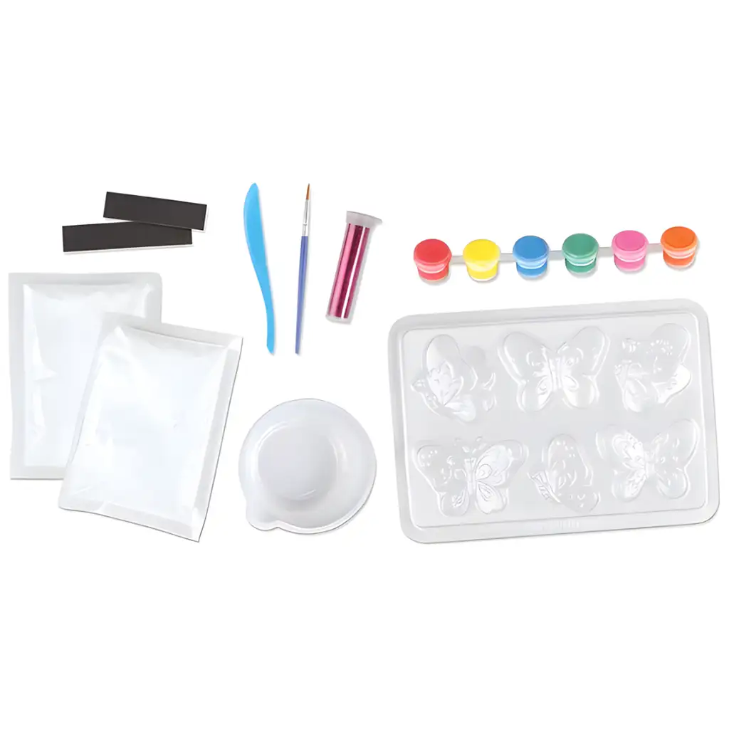 LENA: Pillangós gipszkiöntő és hűtőmágnes készítő szett kép 3