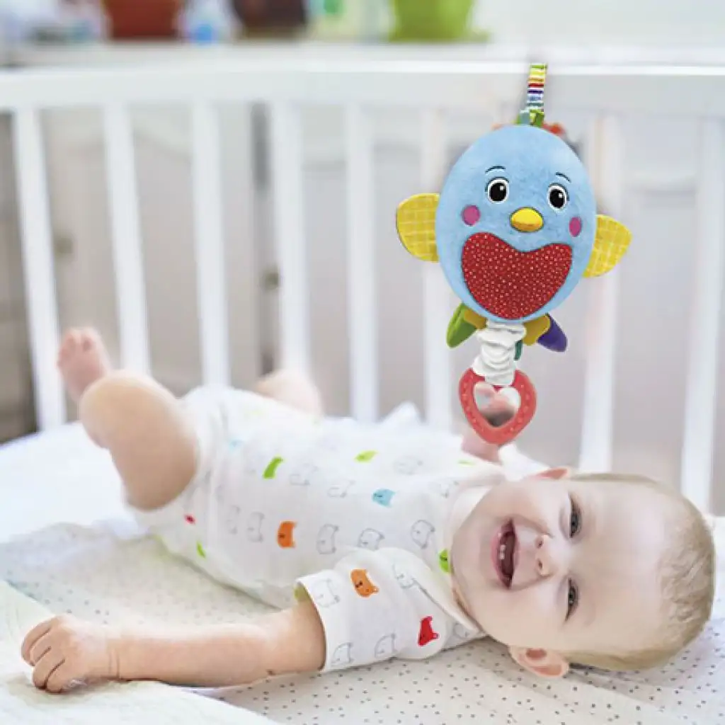 Felhúzható zenélő pihe-puha plüss kismadár - Clementoni baby kép 3