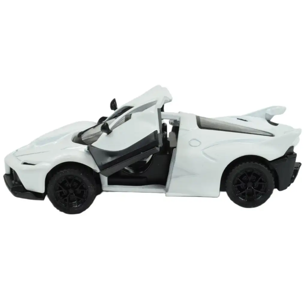 Die-Cast: Fém luxus sportautó nyitható ajtóval, többféle változatban 12cm 1db kép 16
