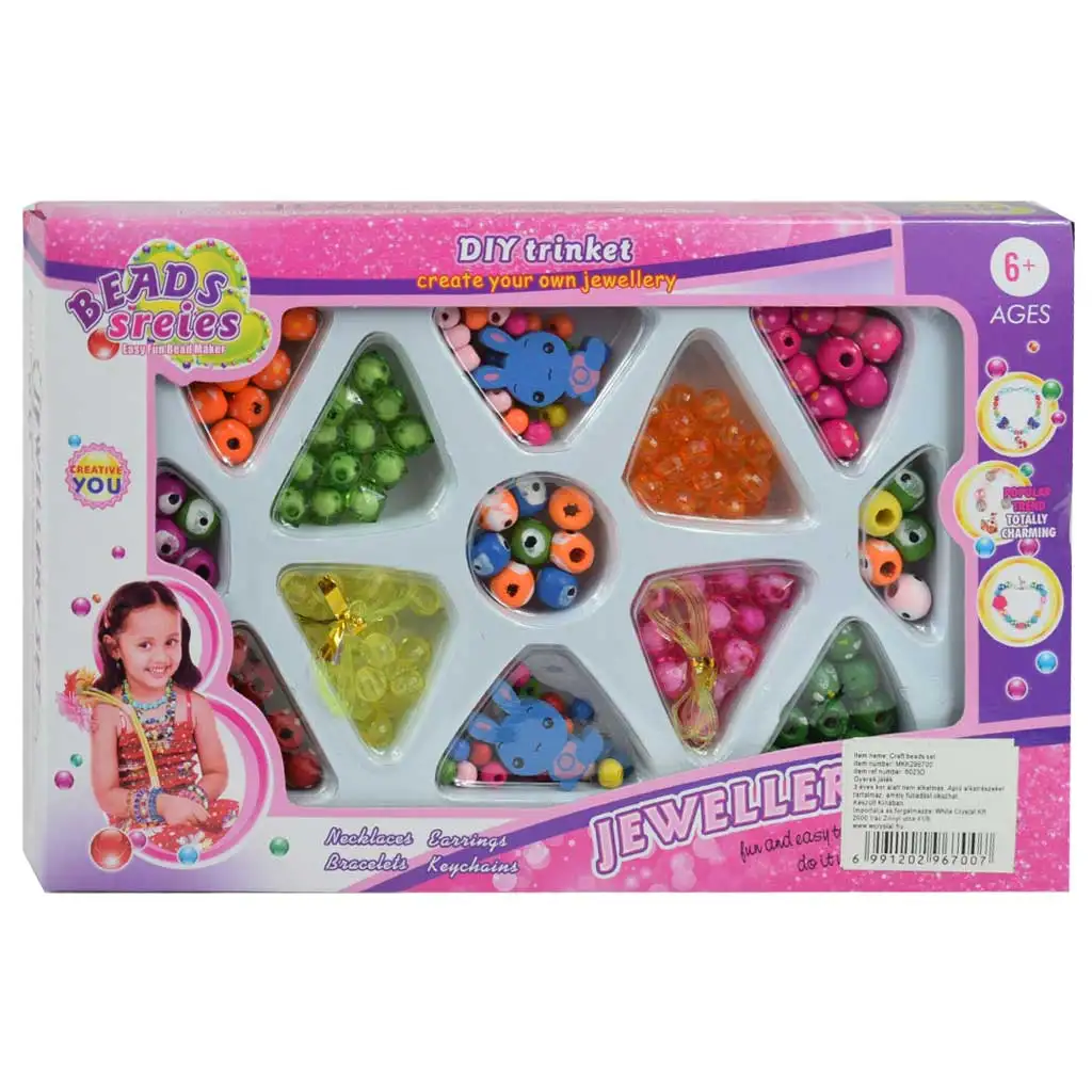Beads Series: Ékszerkészítő szett 50+ színes gyöngyökkel és medállal