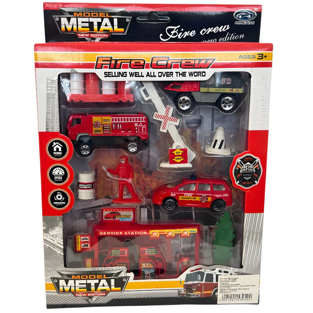 Fire Crew: Tűzoltósági kisautó szett kiegészítőkkel kép 5