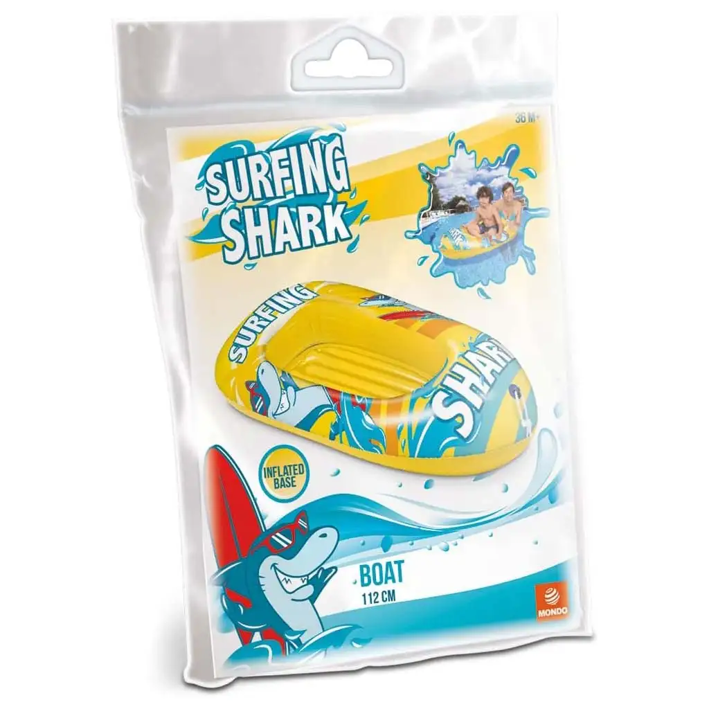Cápa mintás felfújható csónak 112cm - Mondo Toys kép 2