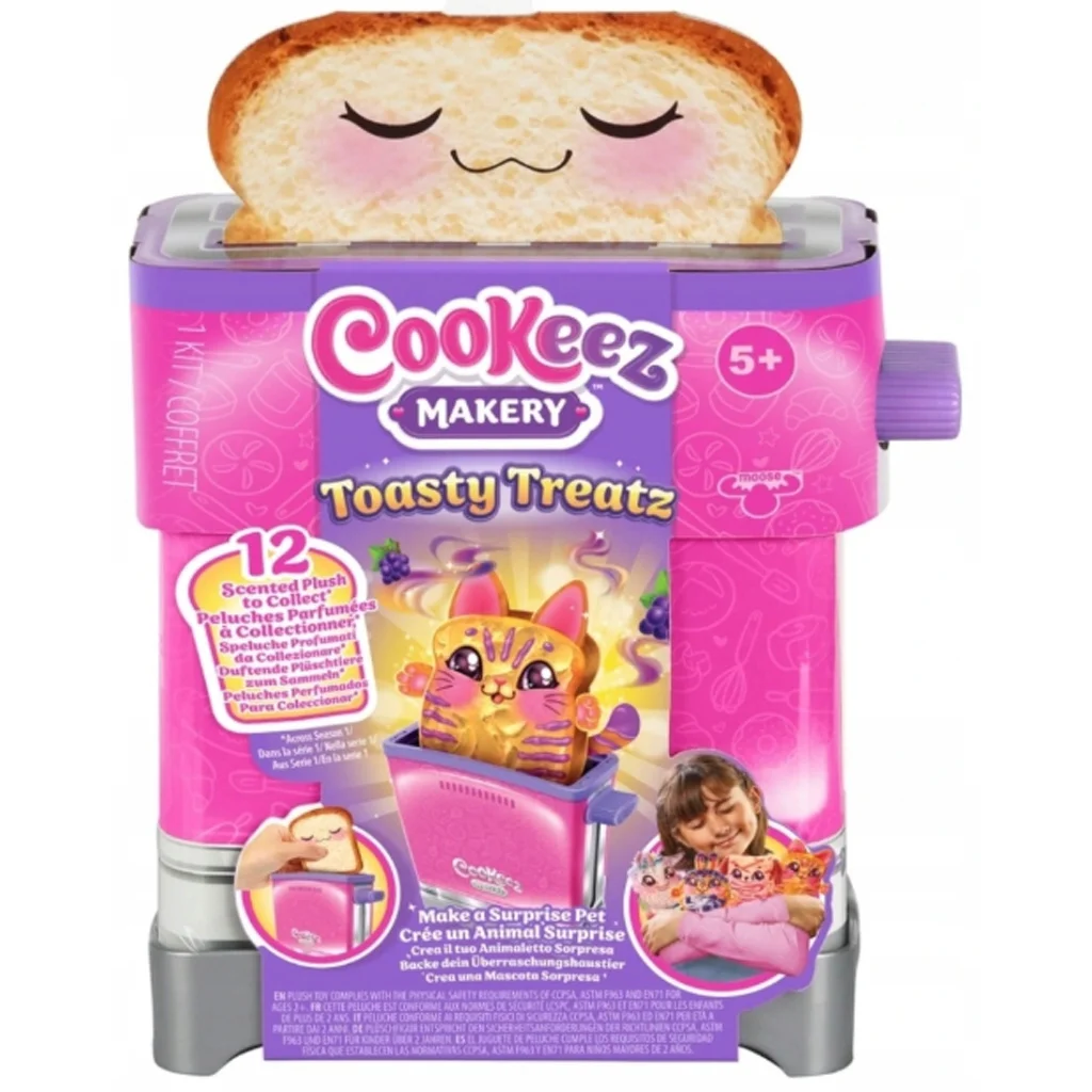 COOKEEZ Makery: Toasty Treatz pirítós készítő játékszett meglepetés plüss állattal