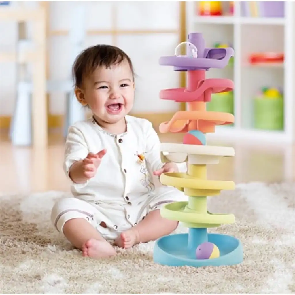 Quercetti: Play Eco Spirál torony bébi golyópálya kép 2