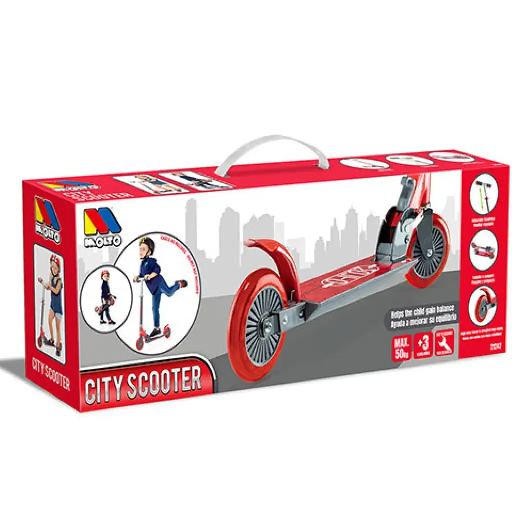 Molto: City Scooter roller piros színben