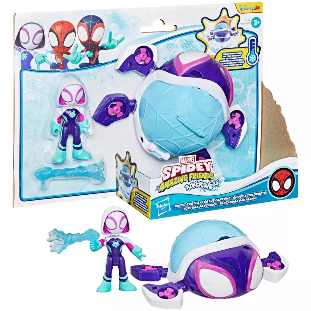 Spidey and His Amazing Friends: Waterwebs figurák és színváltós járművek - Ghost Turtle - Hasbro