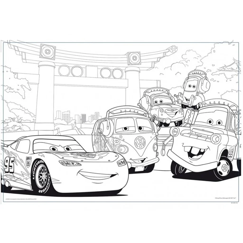 Verdák 2 az 1-ben 108db-os puzzle és színező 50x35cm - Lisciani kép 3