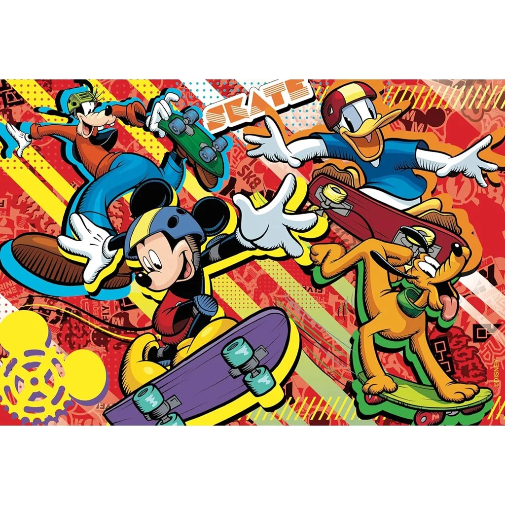 Mickey egér 2 az 1-ben 60db-os puzzle és színező 50x35cm - Lisciani kép 2