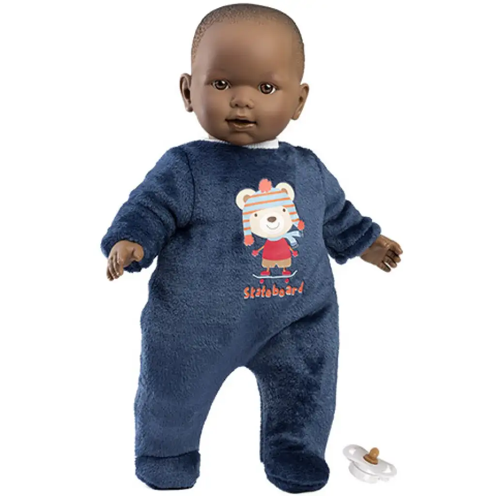 Llorens: Zareb baba macis plüss pizsamában, cumival 42cm kép 2