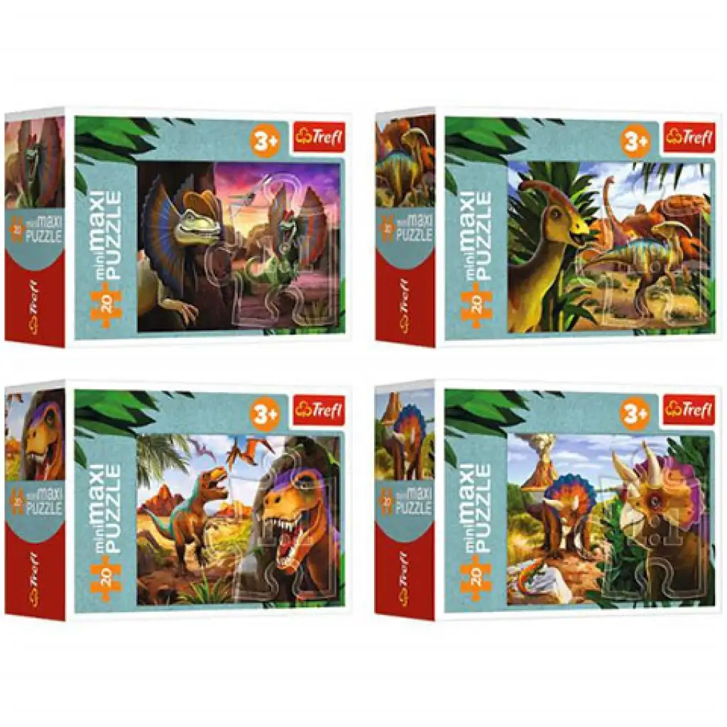 Fedezd fel a dinoszauruszok világát 20db-os MiniMaxi puzzle - Trefl