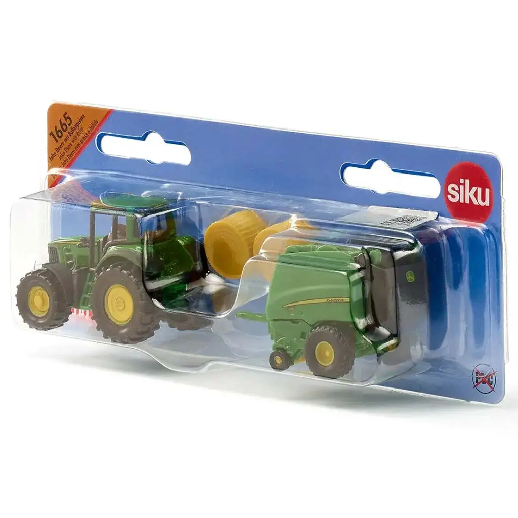SIKU John Deere traktor körbálázóval 1/72 kép 3
