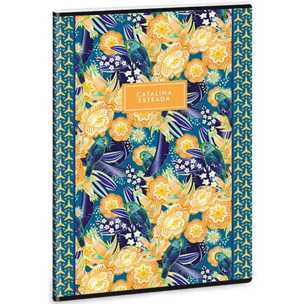 Ars Una: Catalina Estrada Parrot extra kapcsos négyzethálós kockás füzet 40 lapos A/4