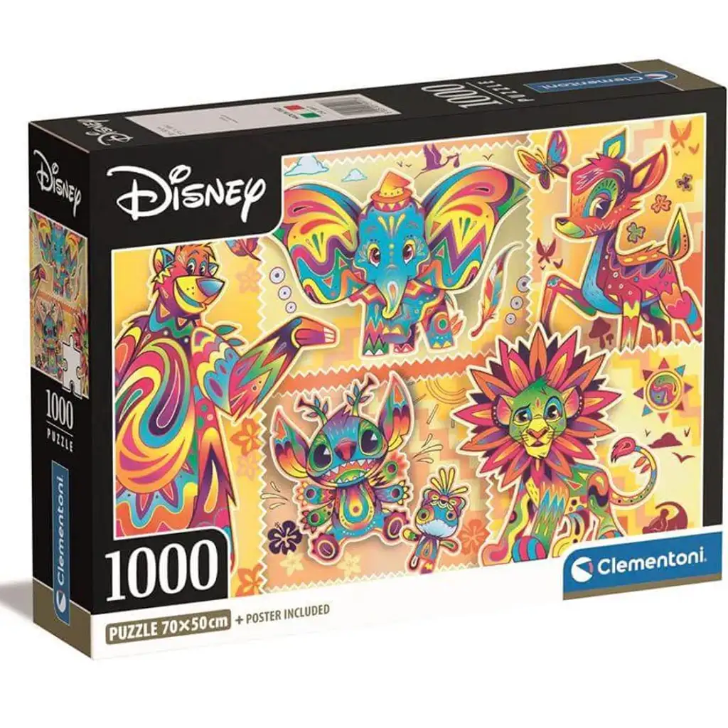 Disney - Klasszikus karakterek 1000 db-os puzzle poszterrel - Clementoni