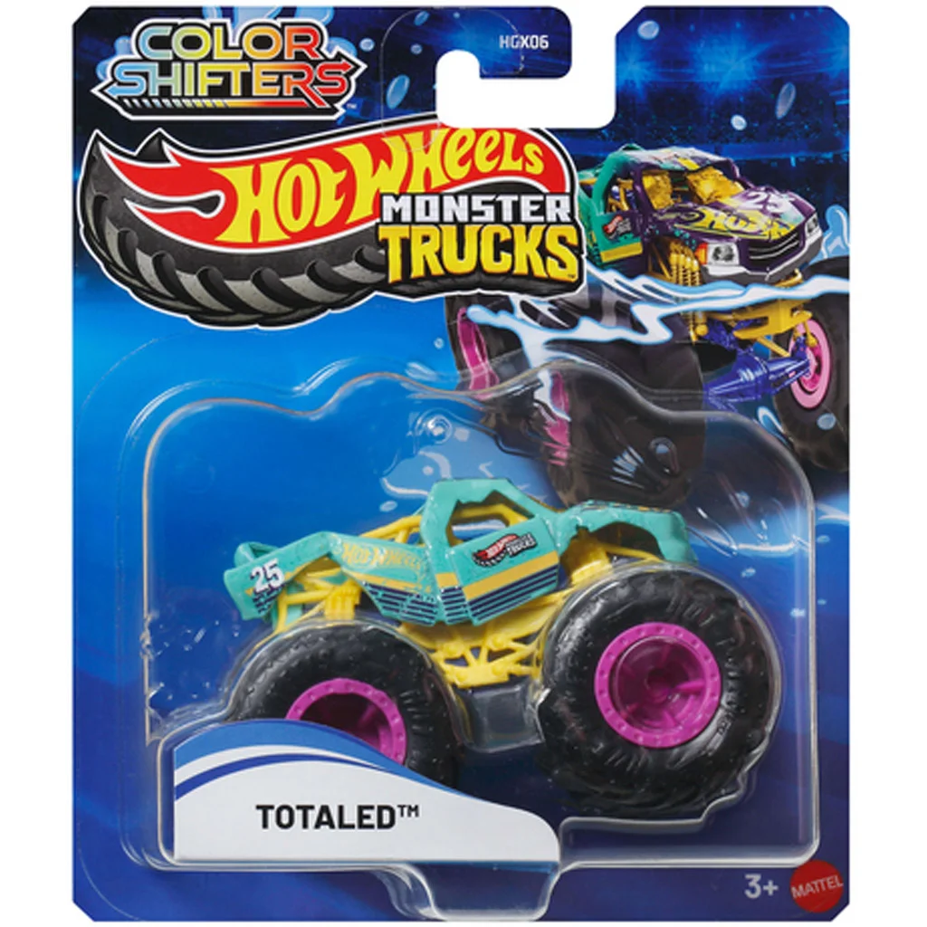 Hot Wheels Monster Truck: Totaled színváltós kisautó 1/64 - Mattel
