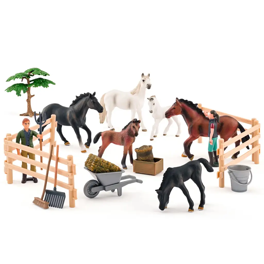 Faunica: 25db-os játékszett Lipicai lovakkal - Woodyland kép 2