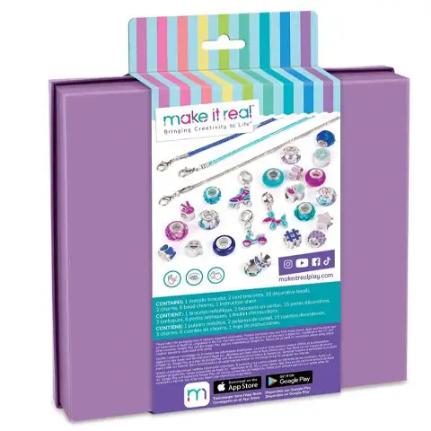 Make it real! Kristály Medál Karkötő készítő szett tiszta kék kép 2