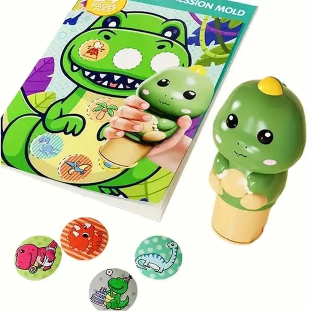 Luna: Dinoszauruszos matricák 100db-os szett dinós bélyegzővel