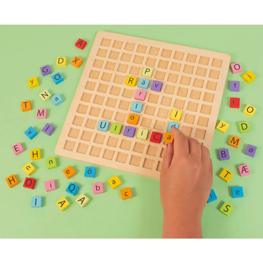 PlayBox: ABC színes fa oktató játék 25x25cm kép 2