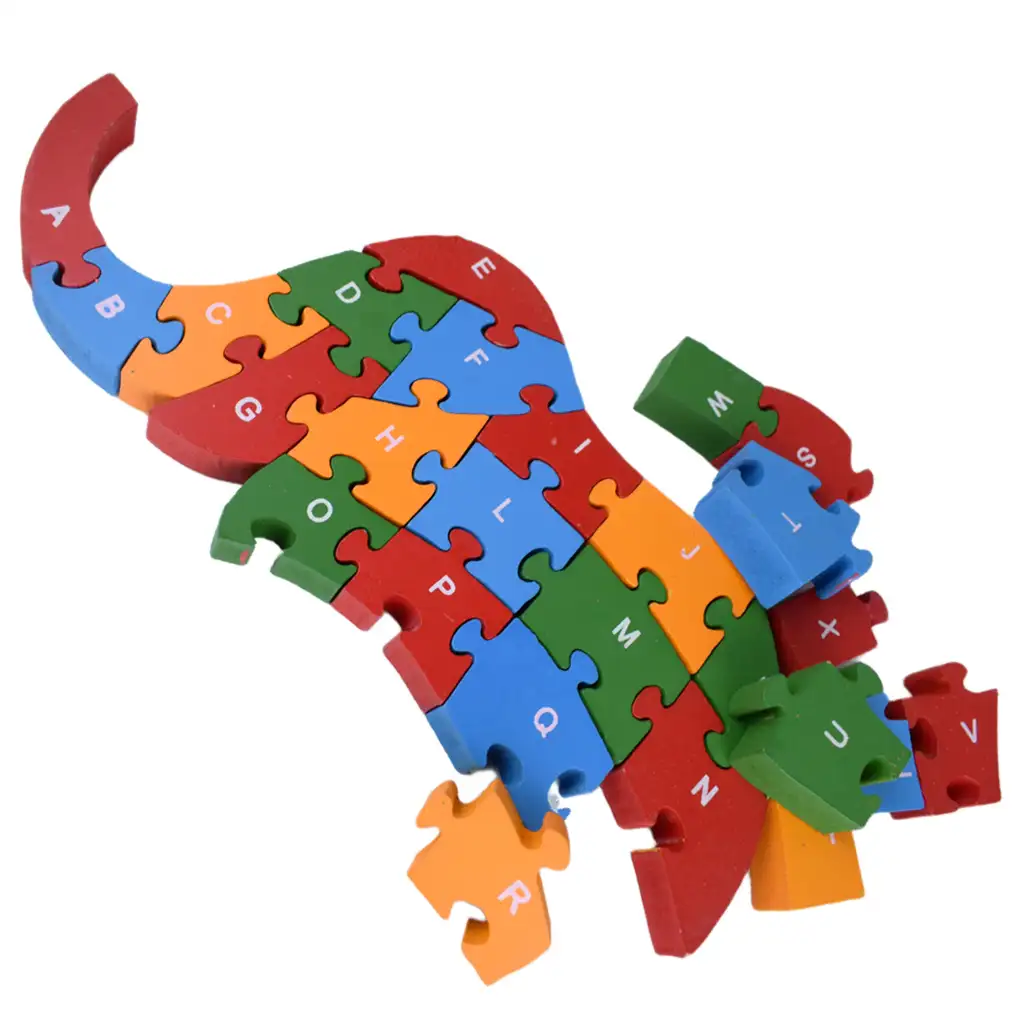 ABC - 123 elefántos fa oktató puzzle kép 5