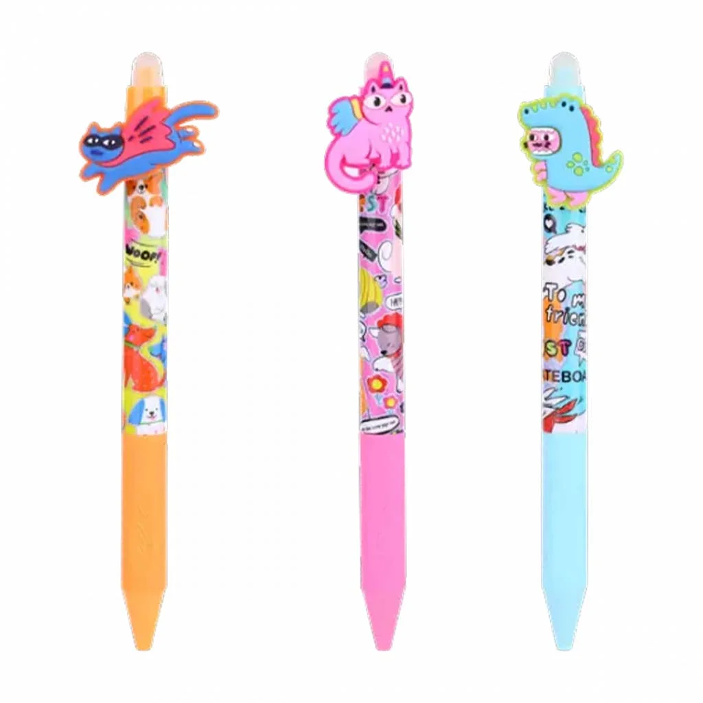 Nebulo: Jelmezes macskák nyomógombos radírozható zseléstoll többféle 1db