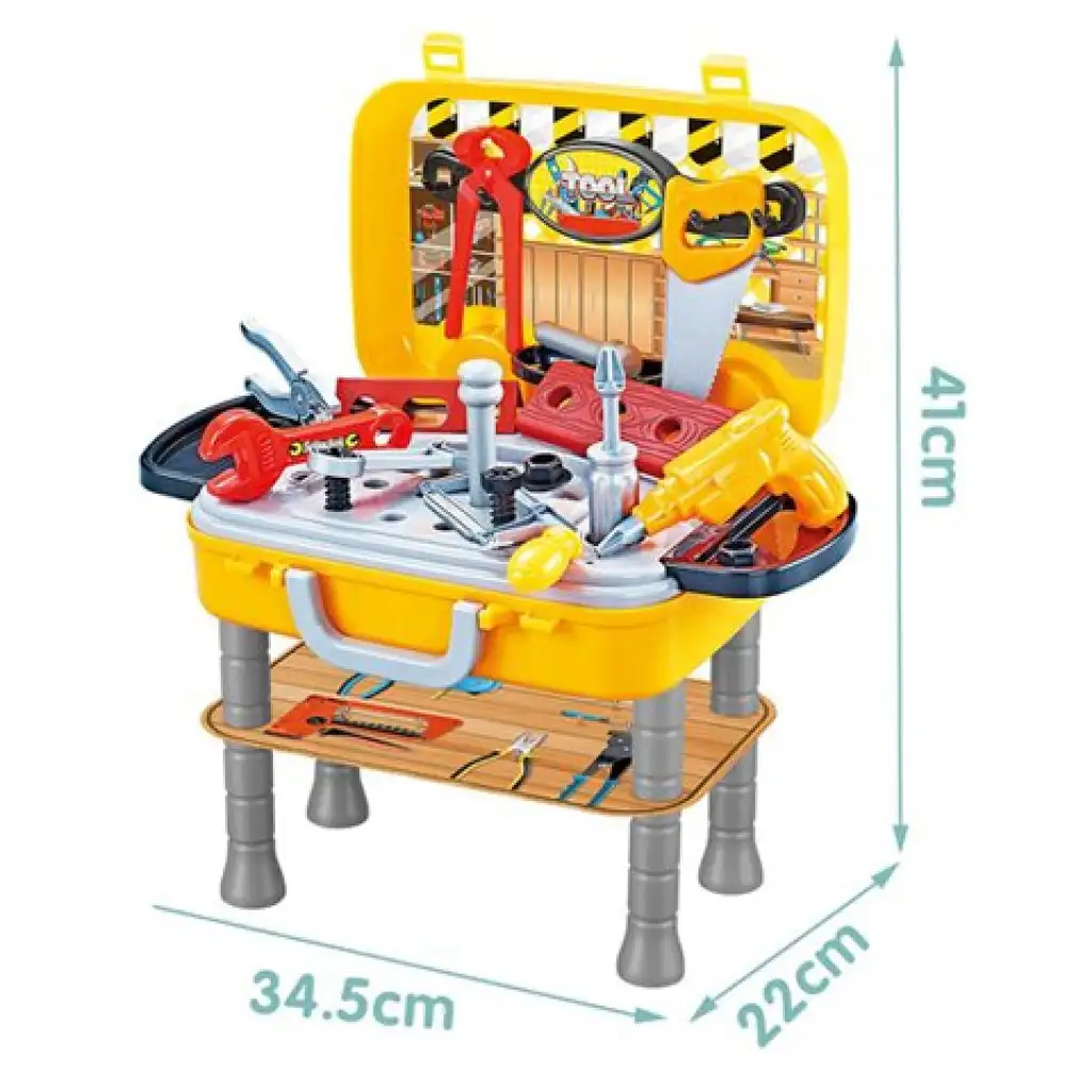 Hordozható barkácsasztal tárolóban 34,5x22x41cm kép 2