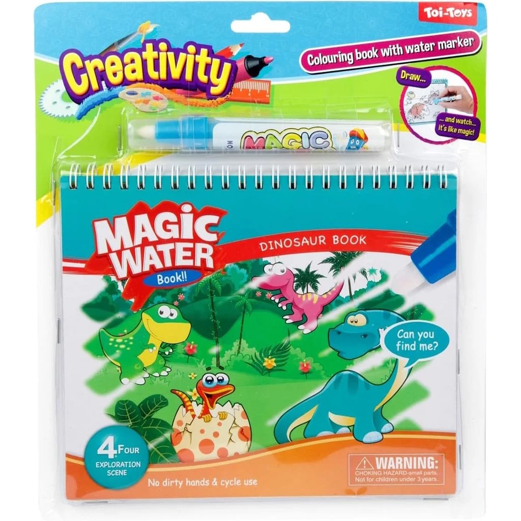 Vízzel színezhető foglalkoztató füzet - Dinók