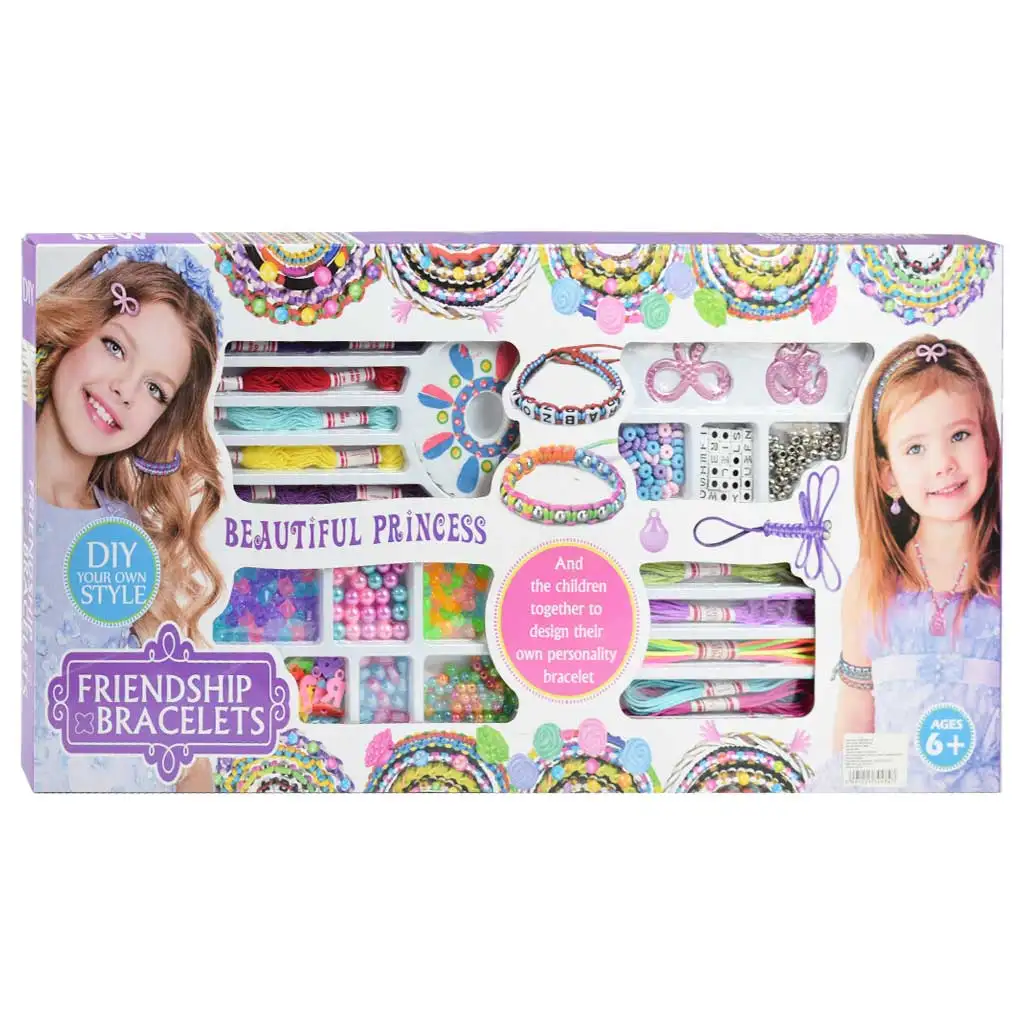 Creative StringBeads: Ékszerkészítő gyöngy szett 200+ színes betű és formagyöngyökkel és fonalakkal