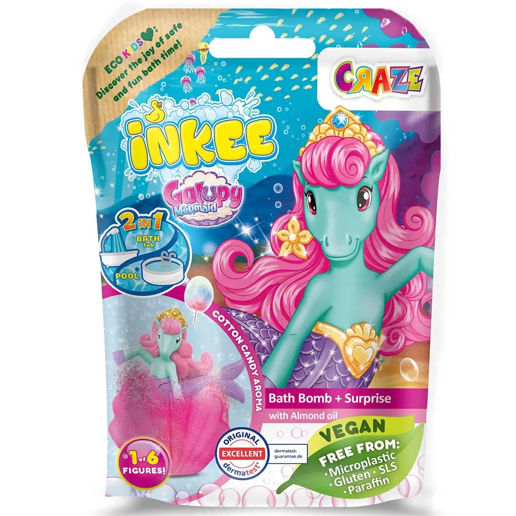 Craze Inkee: Galupy Sellő fürdőgolyó gyűjthető figurával