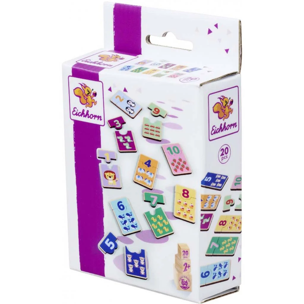 Eichhorn: Fa Számos Puzzle – Állatos párosító játék - Simba Toys