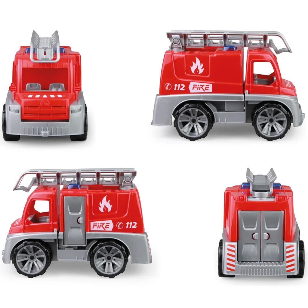 LENA: Truxx tűzoltóautó létrával dobozban 31cm kép 3