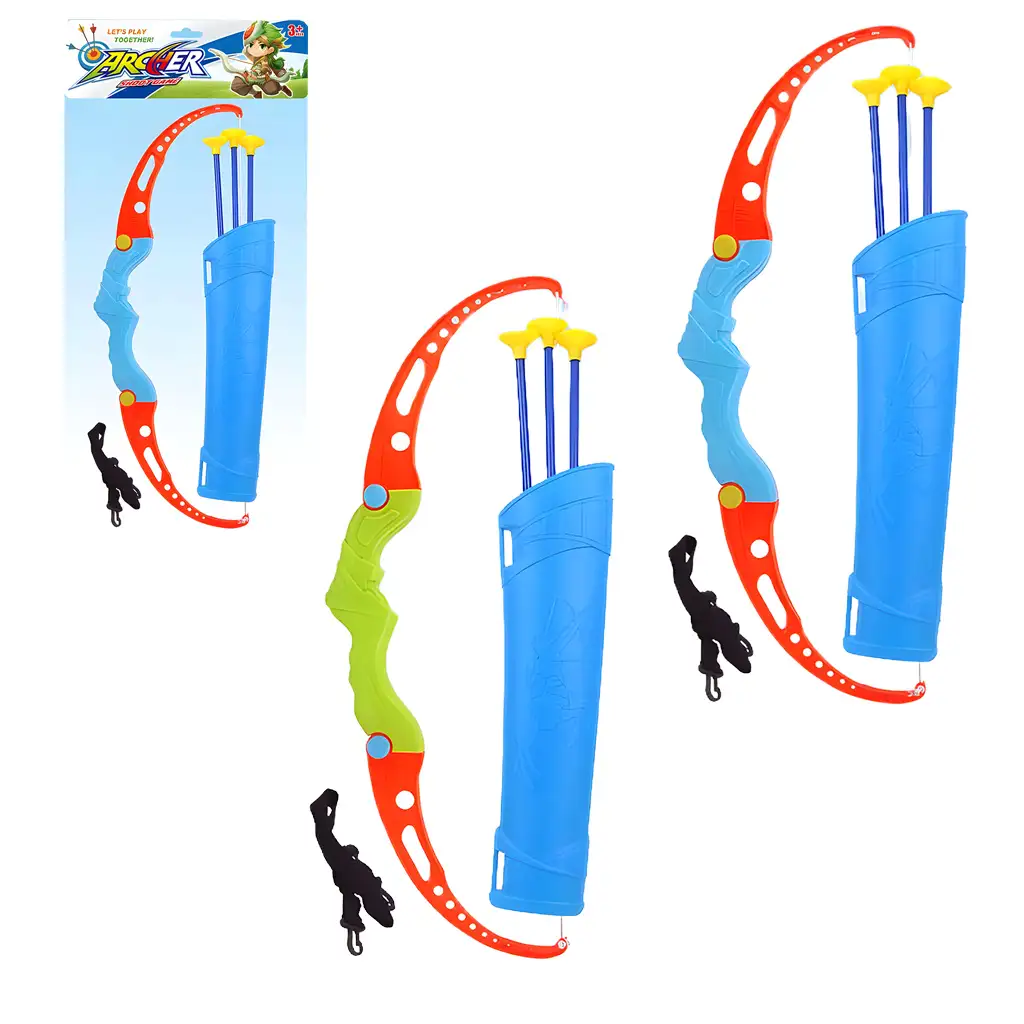 Archer: Íj szett kétféle változatban 3 db nyílvesszővel 57cm