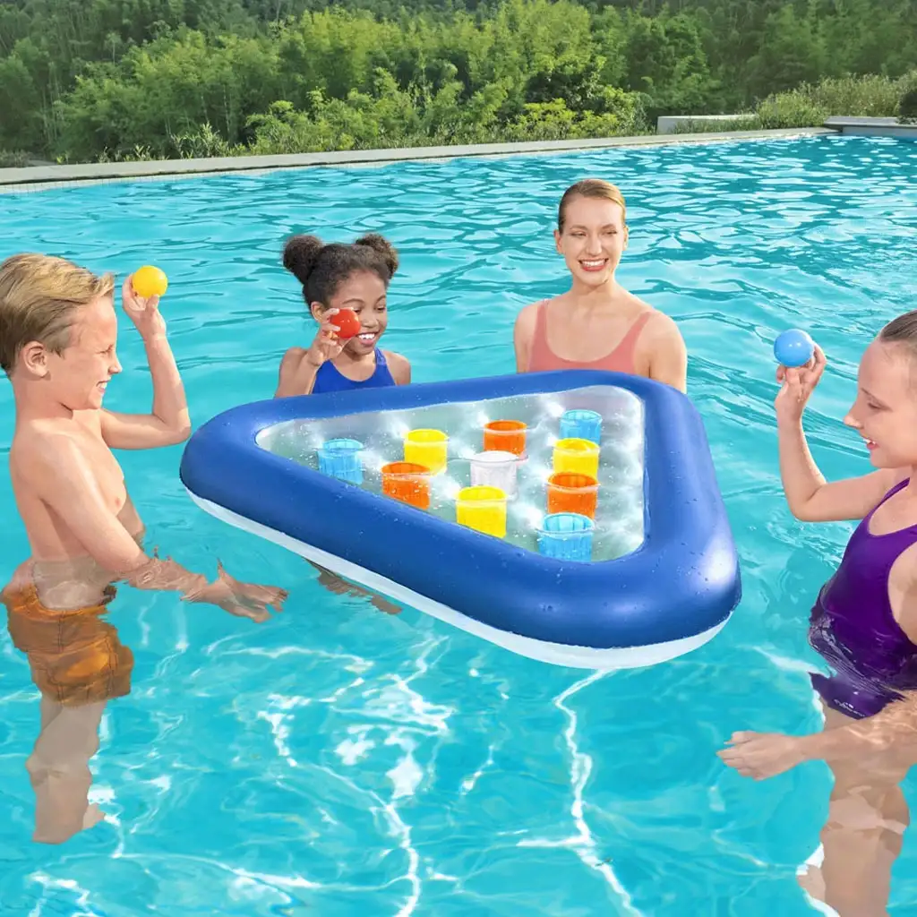 Bestway: Felfújható vízipong strandjáték labdákkal 105cm kép 2
