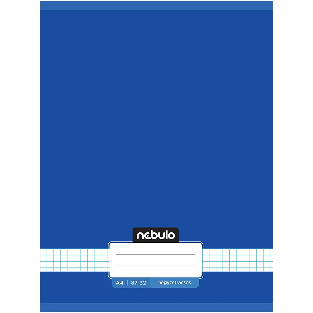 Nebulo: Tűzött kockás óceánkék színű füzet 87-32 A/4