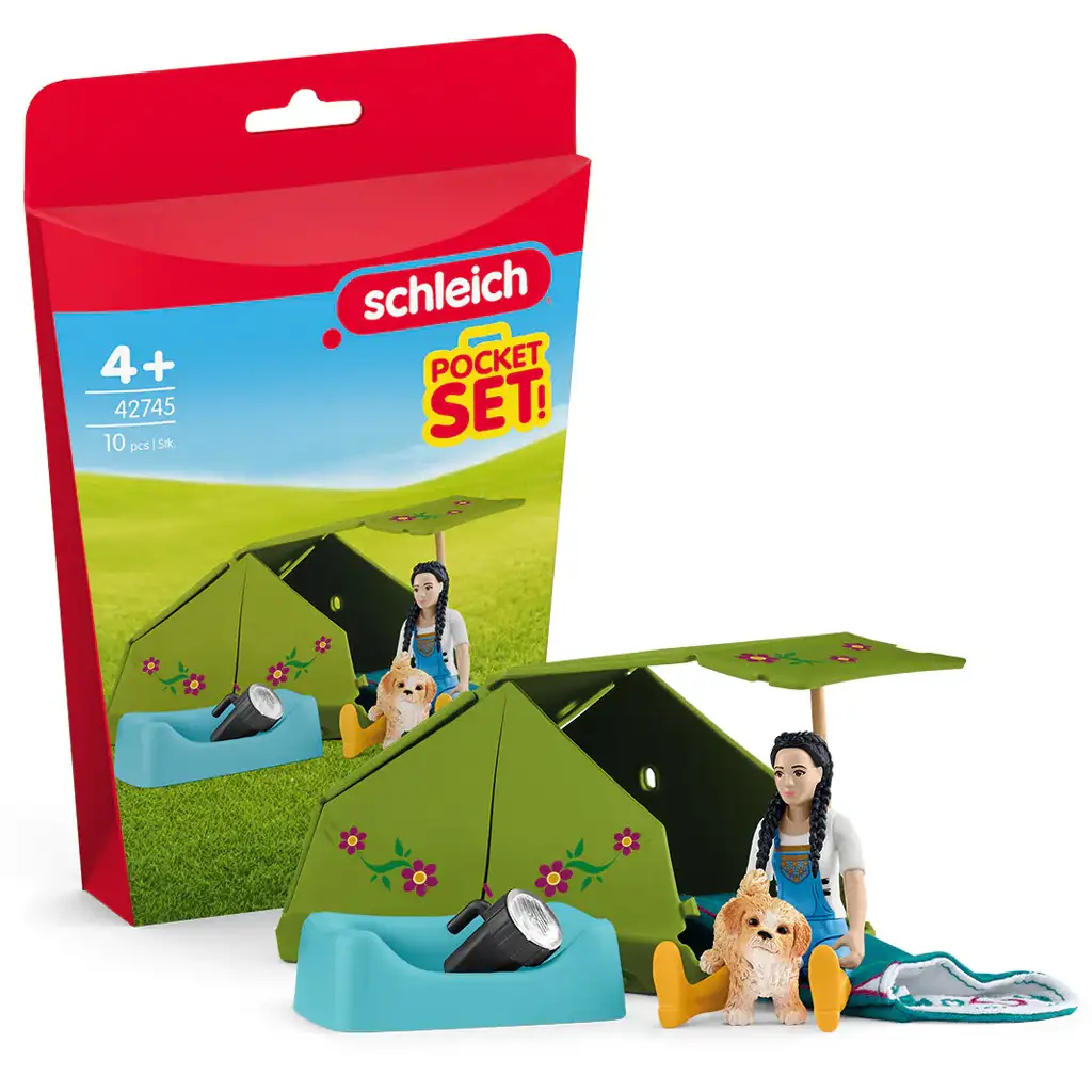 Schleich: Kemping kaland Kimmel és kutyusával játékszett (42745)