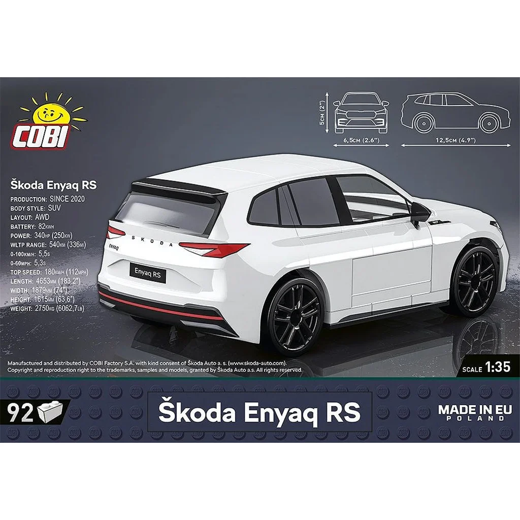 COBI: Skoda Enyaq RS építőjáték (24575) kép 3