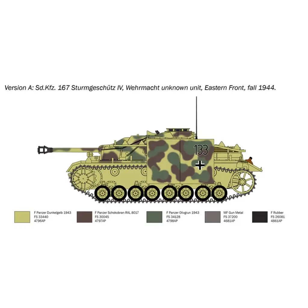 Italeri 1/35 Sd.Kfz. 167 Sturmgeschütz IV rohamlöveg makett kép 3