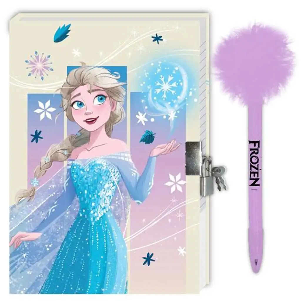 Disney: Jégvarázs 2 titkos napló lakattal és pom-pomos tollal 12x18cm 60 lapos kép 2