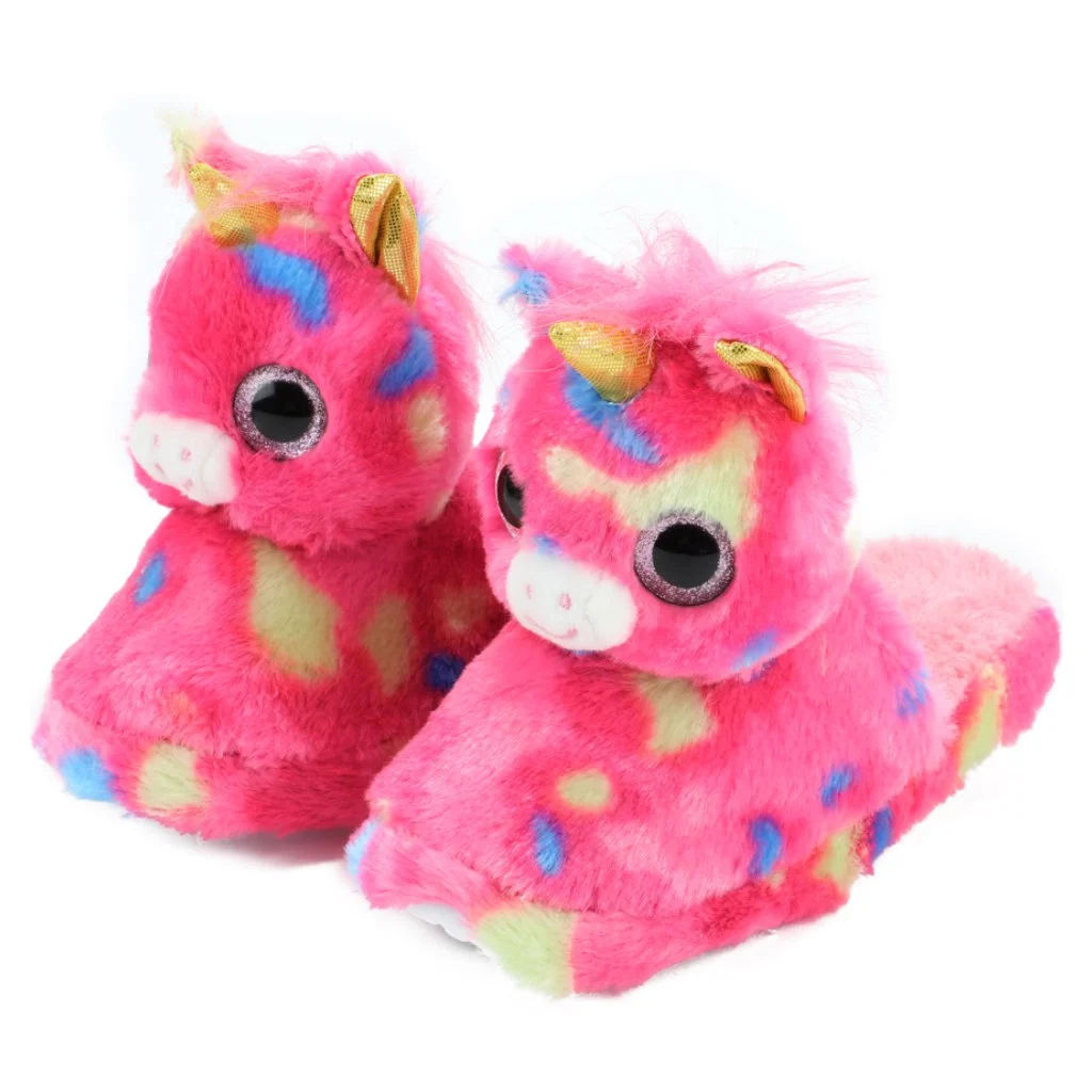 Plüss unikornisos papucs 25-27-es méret kép 2