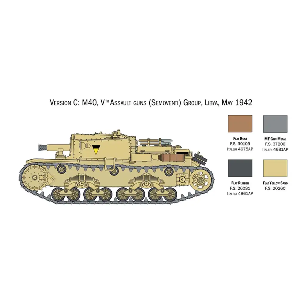 Italeri 1/56 Italian Tanks & Semoventi tank makett kép 4