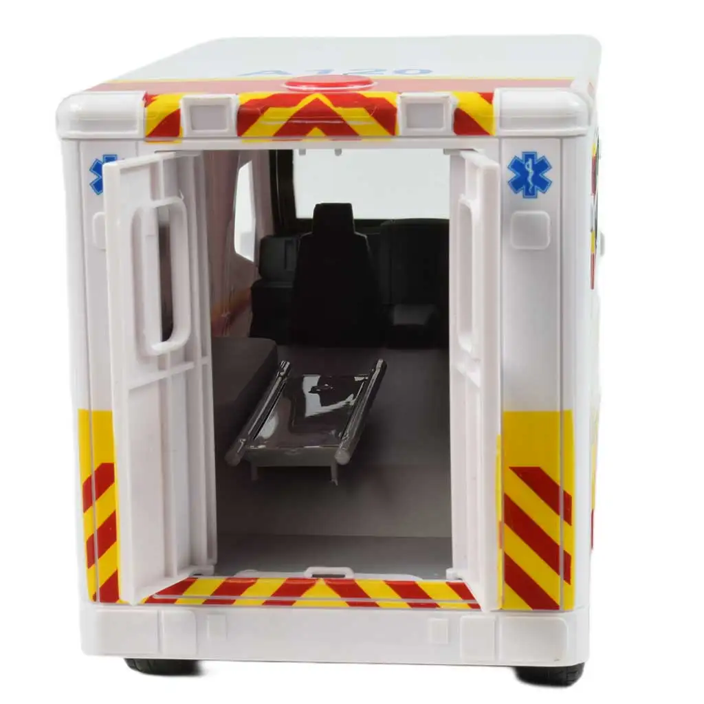 RC Távirányítós fehér Ambulance mentőautó fényeffektekkel 2,4GHz 1/12-es méretarány 30cm kép 3