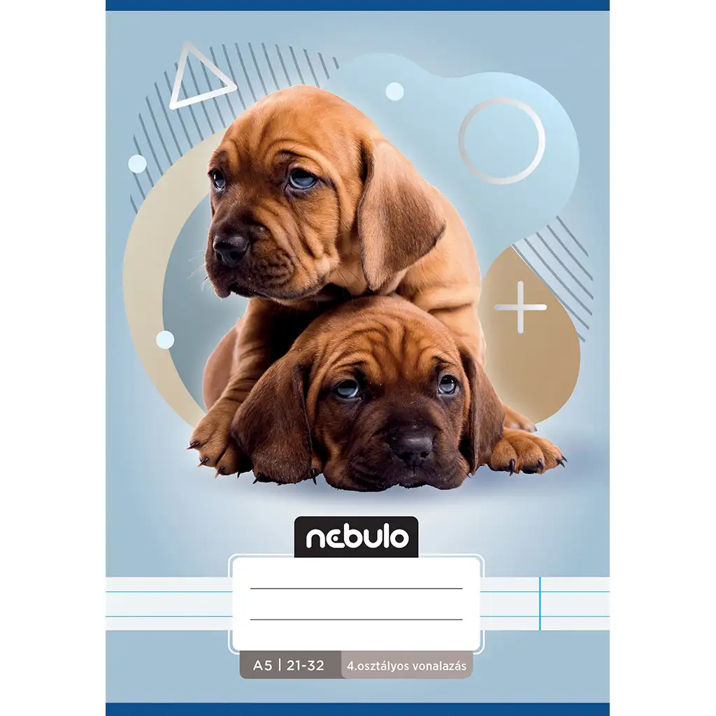 Nebulo: Két kutya mintás 4.osztályos vonalas füzet A/5 21-32