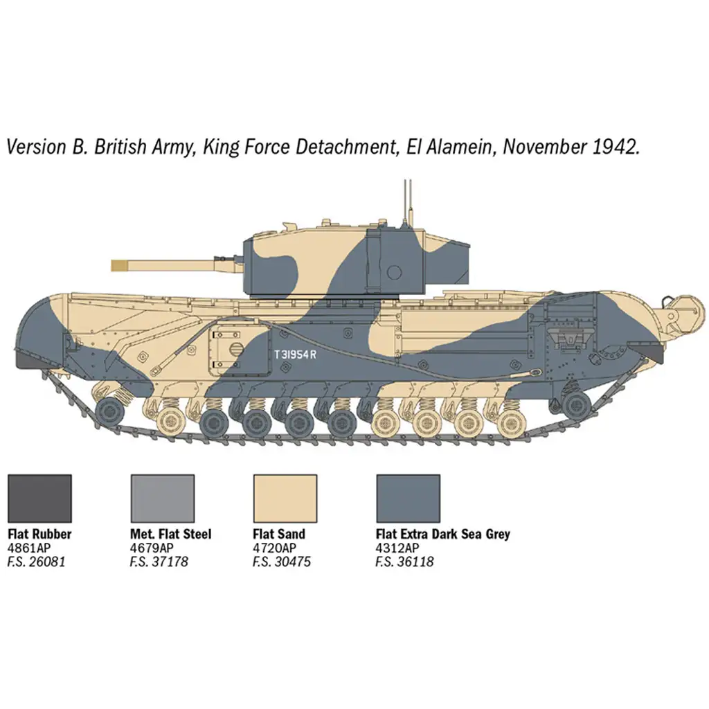 Italeri 1/72 Churchill Mk. III tank makett kép 4